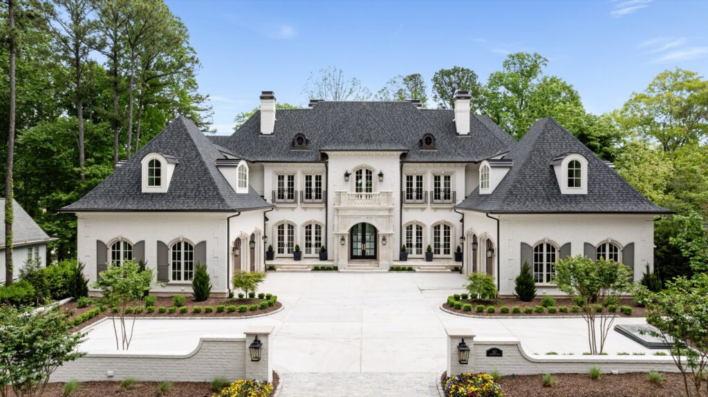 Front Elevation at Crescent Manor, a custom home built by Loyd Builders in Cary, NC