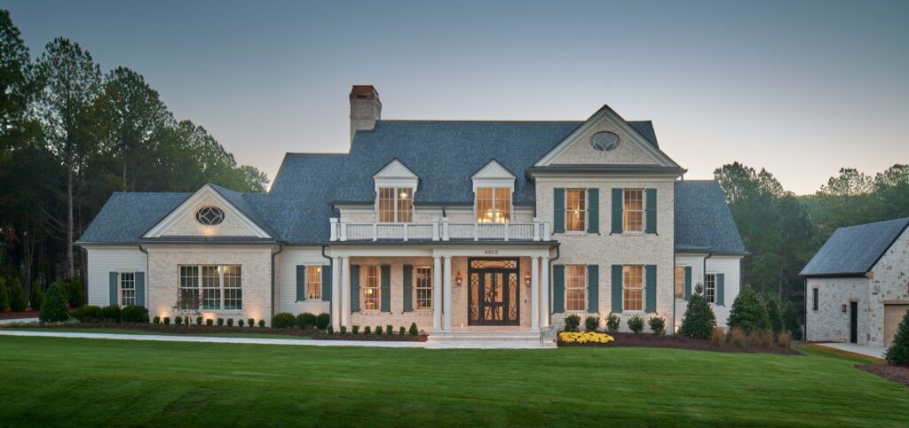Front Elevation at Oak City Classic, a custom home built by Loyd Builders in Raleigh, NC