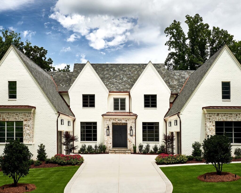 Front Elevation at The Art of Gathering, a custom home built by Loyd Builders in Cary, NC