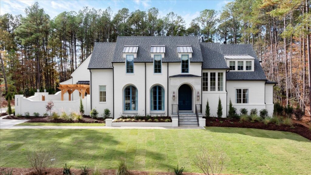 Front Elevation at The Haven, a custom home built by Loyd Builders in Raleigh, NC